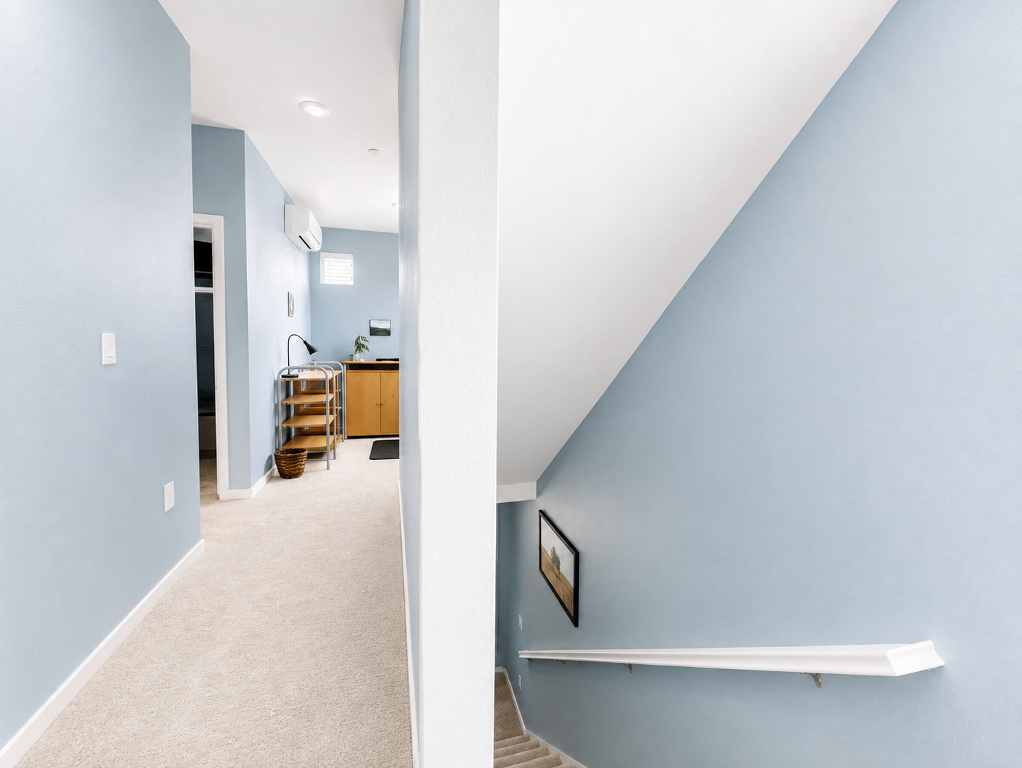 Upstairs hall leading to the work space